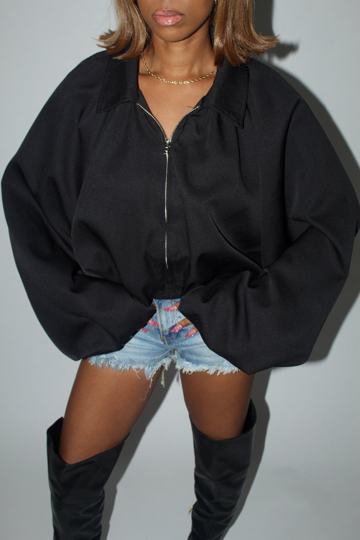 MAISON BOMBER JACKET BLACK
